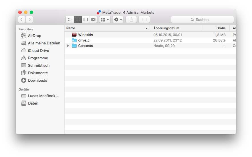 MetaTrader 4 Mac OS Admirals