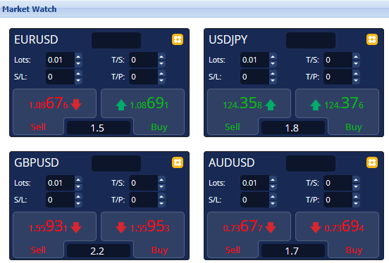 Окно Market Watch